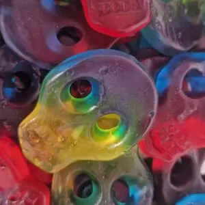 Candycrave Black Rainbow Jelly Skulls